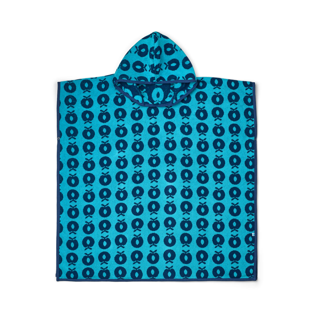 Badeponcho med æbler