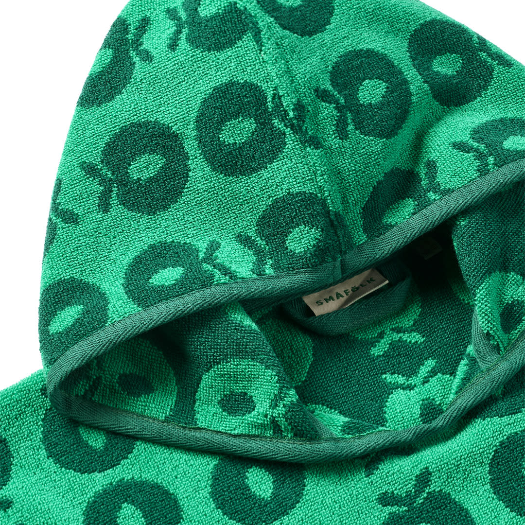 Badeponcho med æbler