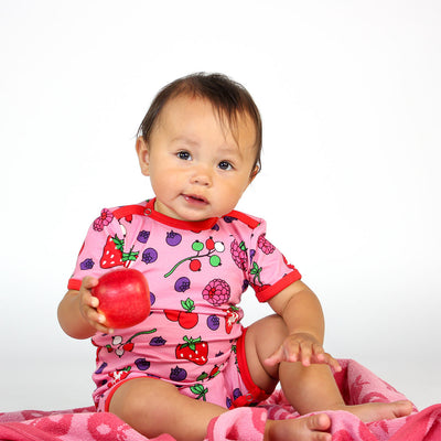Baby med Kortærmet heldragt med bær