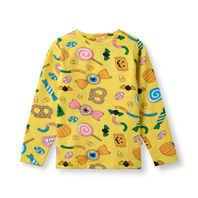 Gala langærmet bluse med Halloween slik