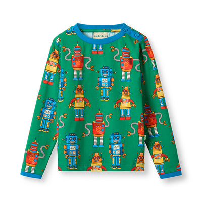 Umalin langærmet bluse med robotter