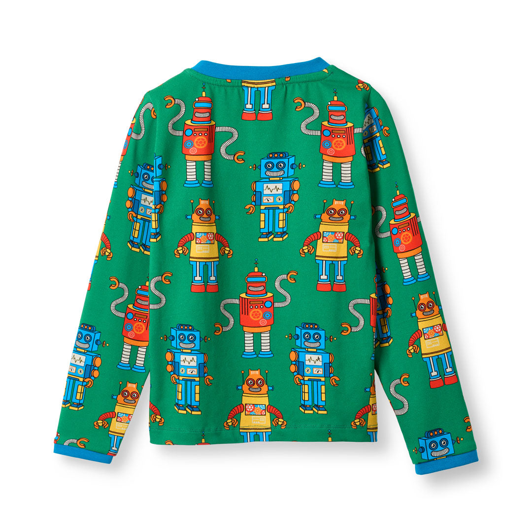 Umalin langærmet bluse med robotter