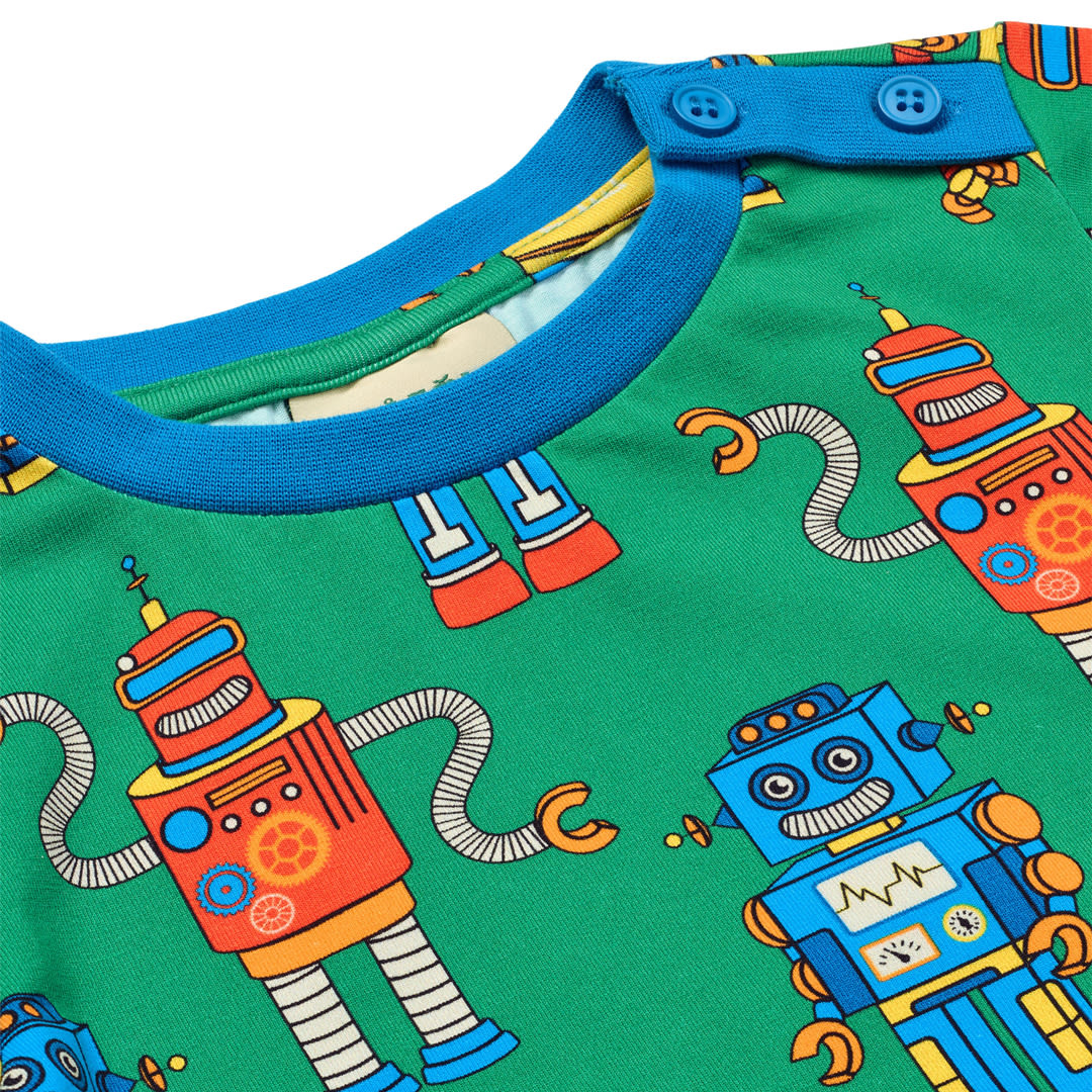 Umalin langærmet bluse med robotter