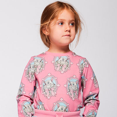 Elstar langærmet bluse med katte