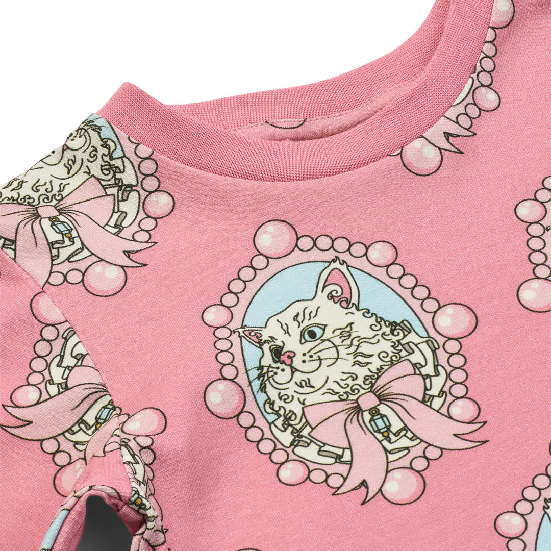 Elstar langærmet bluse med katte