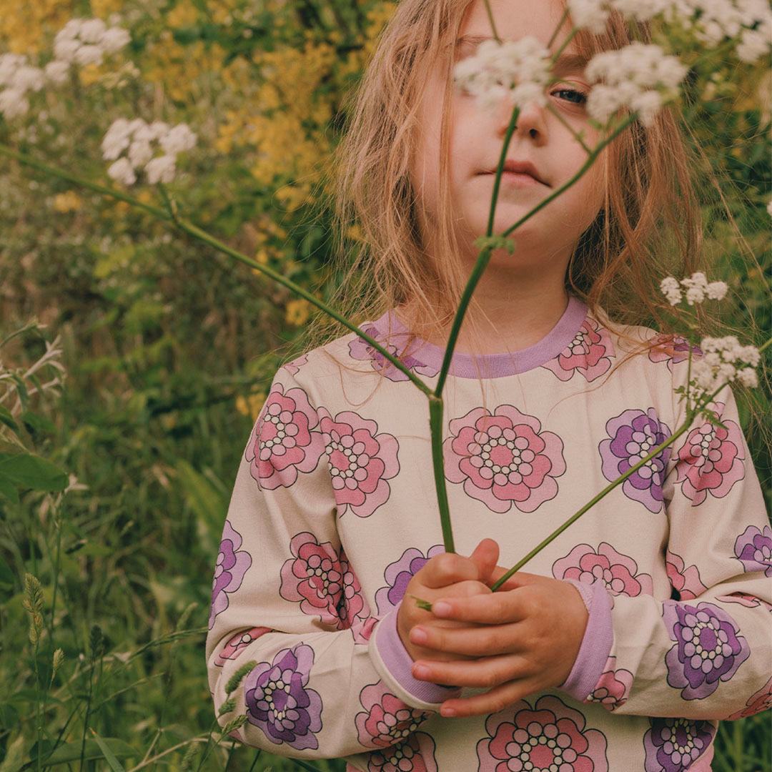 Elstar langærmet bluse med blomster