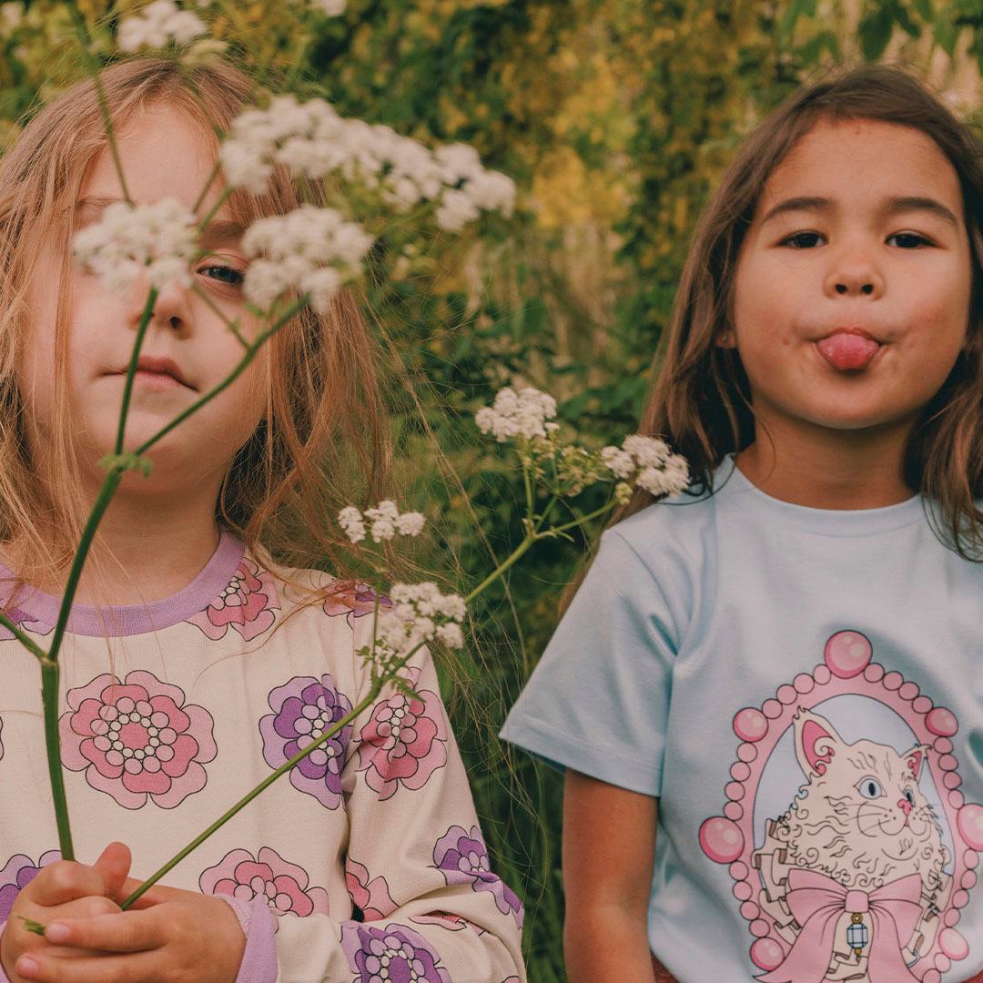 Elstar langærmet bluse med blomster