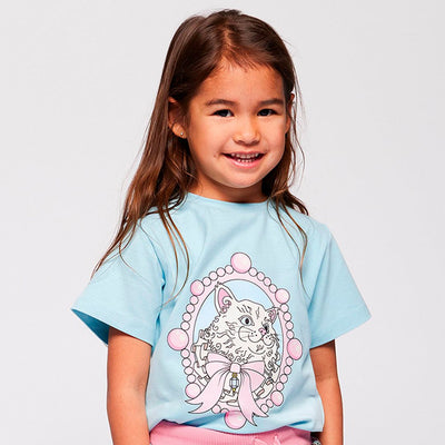 Gala t-shirt med kat