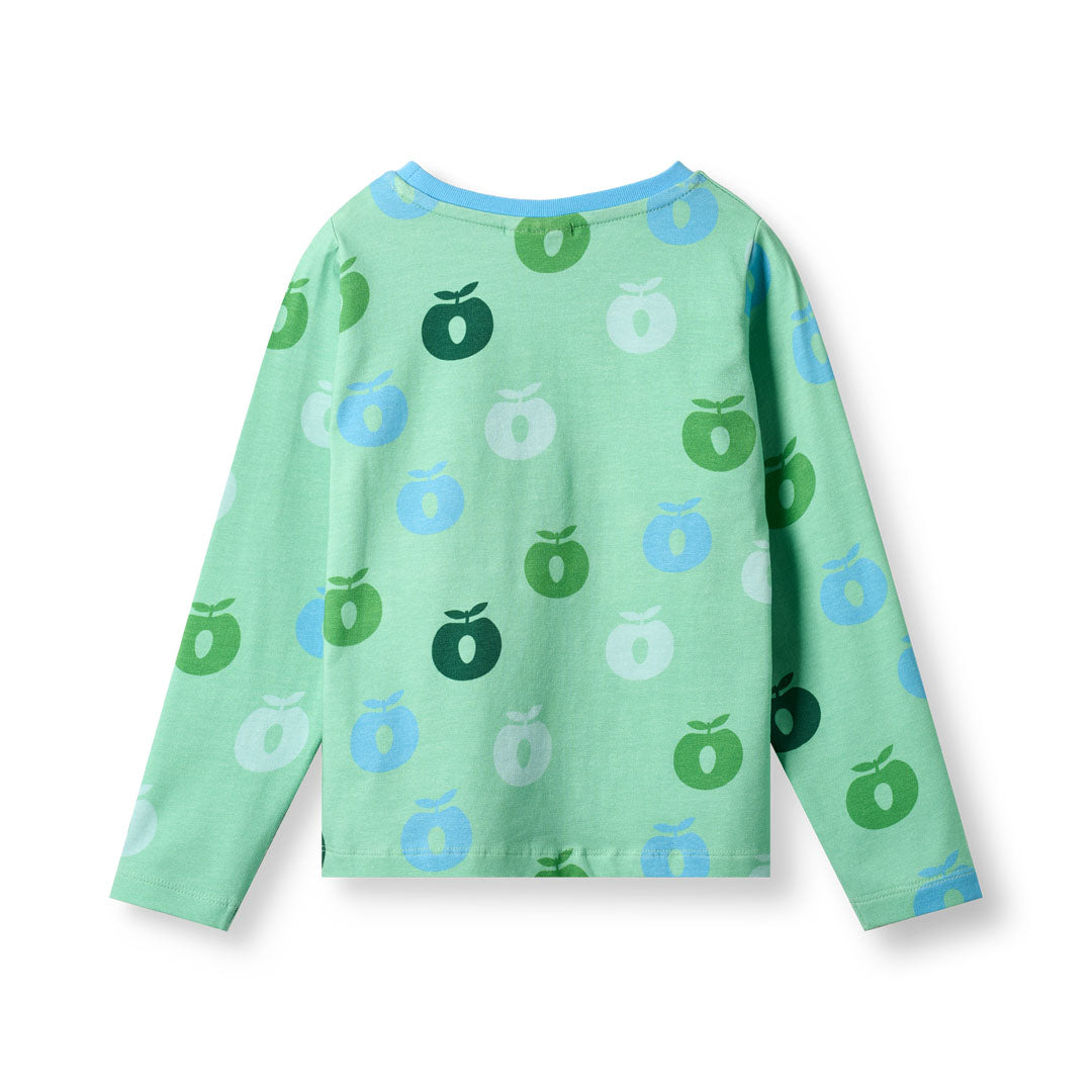 Gala langærmet bluse med æbler