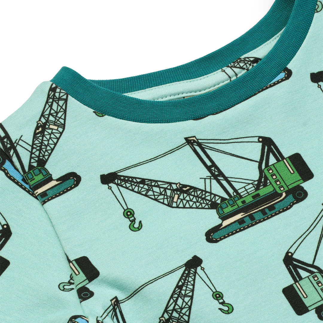 Gala langærmet bluse med kran maskiner