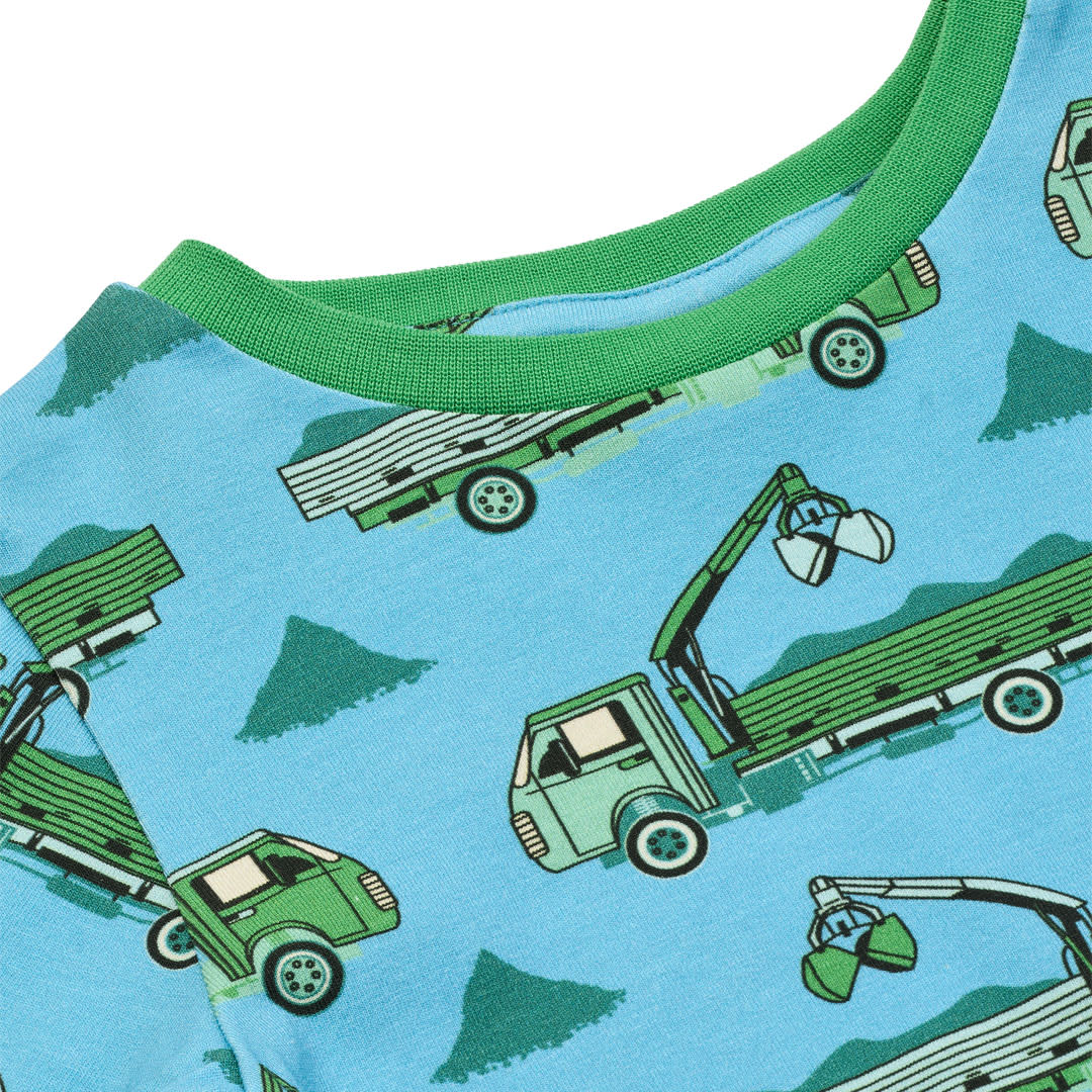 Gala langærmet bluse med lastbiler