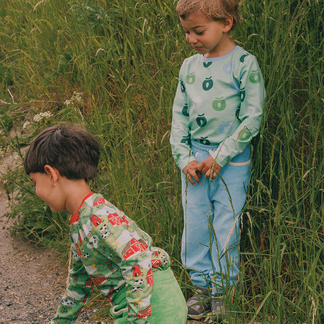 Gala langærmet bluse med bondegård