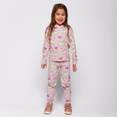 Gala leggings med svaner