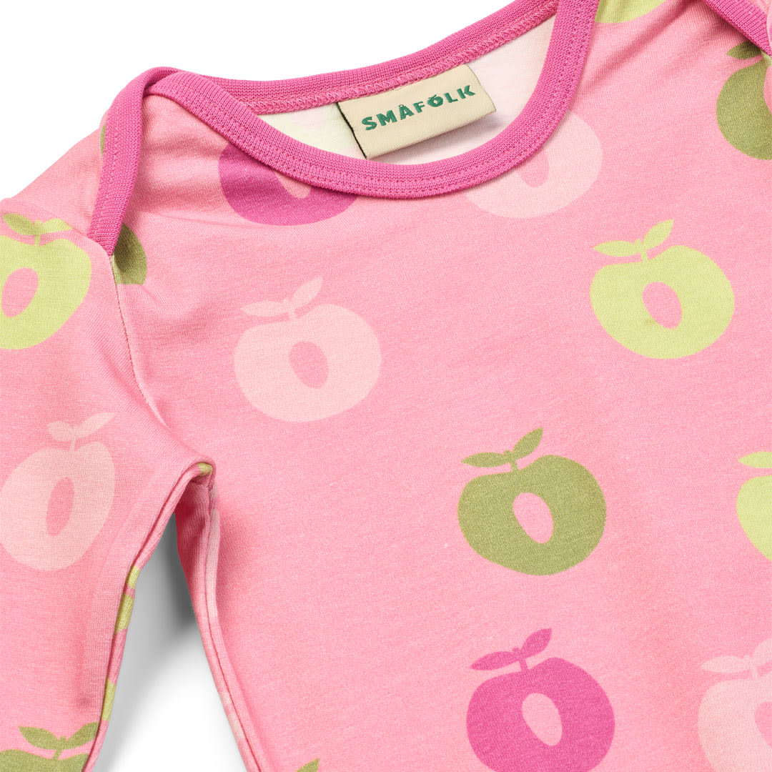 Ulm langærmet body med æbler