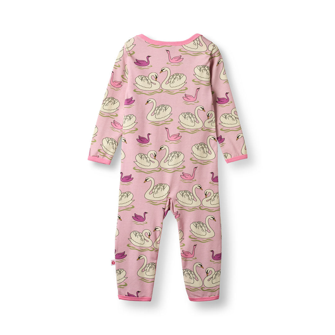 Ulm langærmet heldragt med svaner