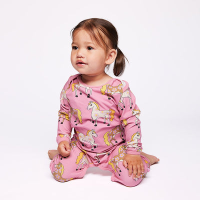 Ulm langærmet heldragt med heste