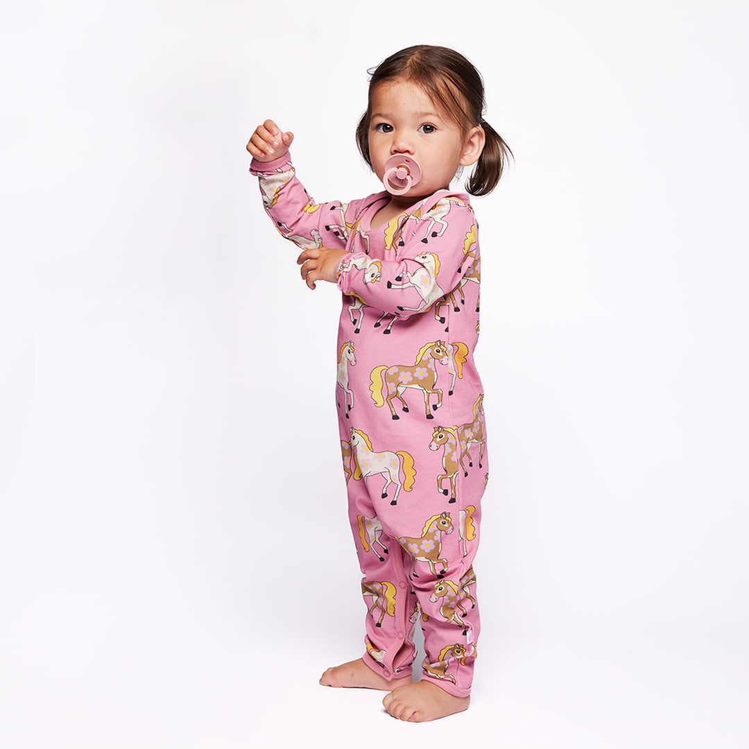 Ulm langærmet heldragt med heste