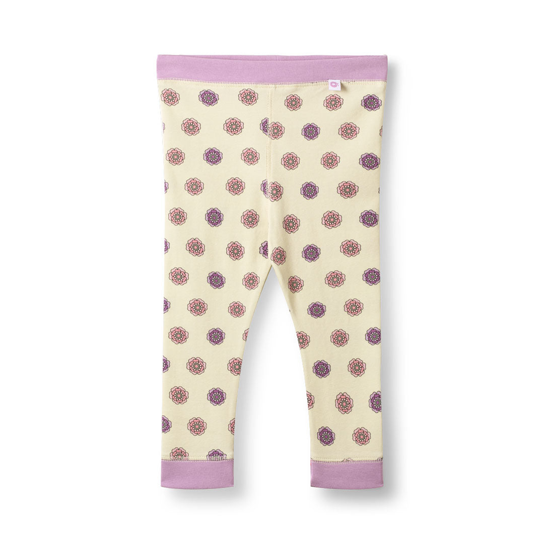 Elstar leggings til baby med blomster