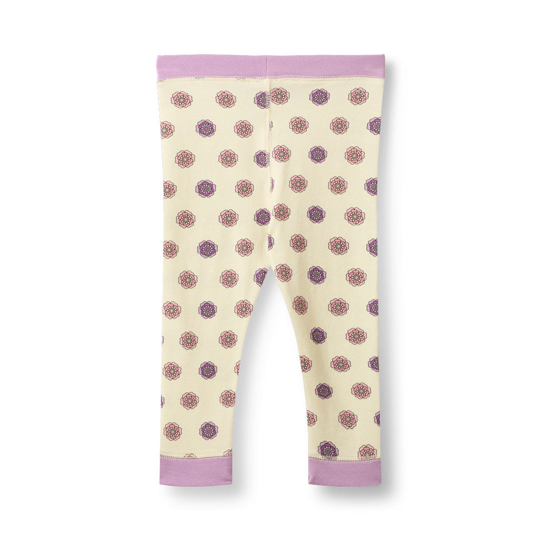 Elstar leggings til baby med blomster