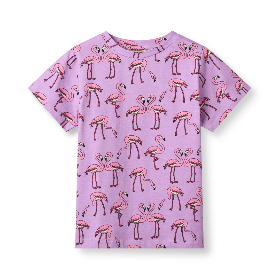 Gala t-shirt med flamingoer