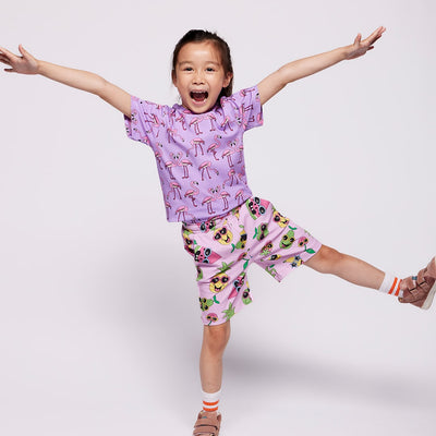 Gala t-shirt med flamingoer