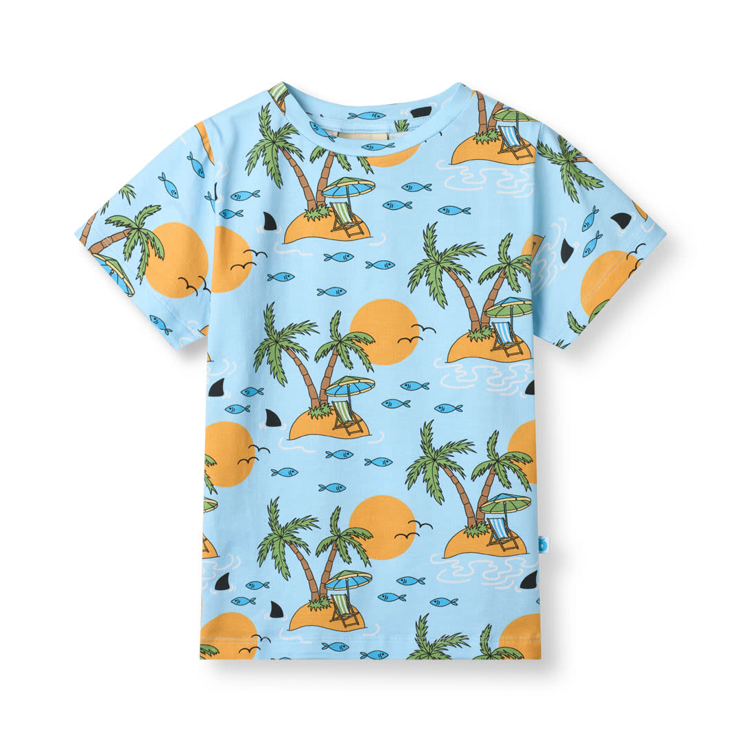 Gala t-shirt med tropisk ø