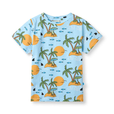 Gala t-shirt med tropisk ø