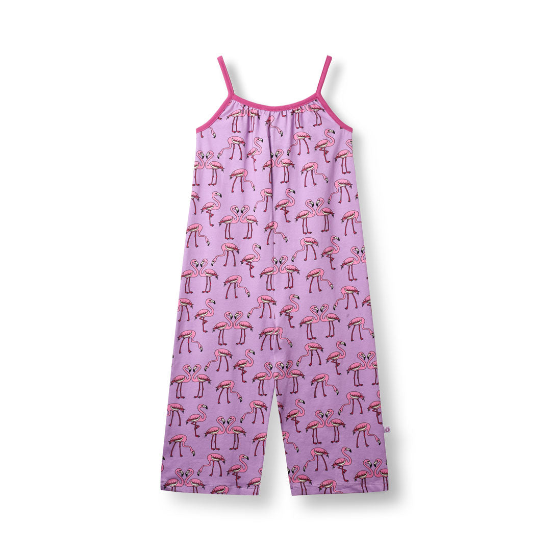 Idared buksedragt med flamingoer