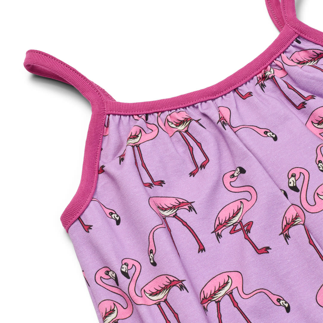 Idared buksedragt med flamingoer