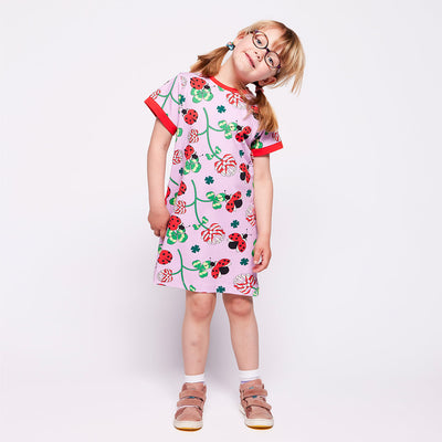 Elstar kortærmet t-shirt kjole med mariehøner