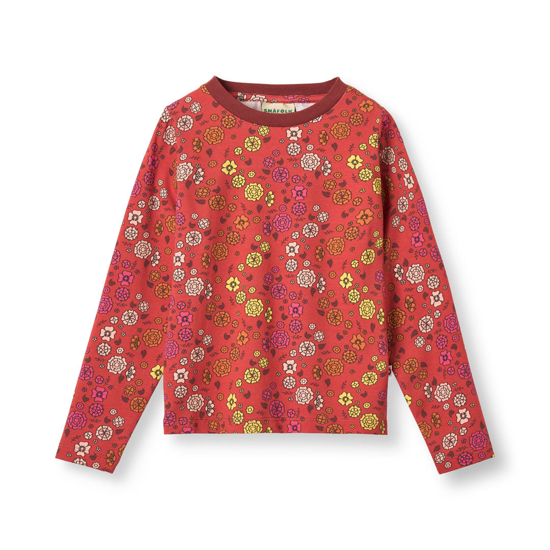 Gala langærmet bluse med blomster