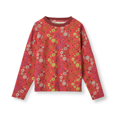 Gala langærmet bluse med blomster