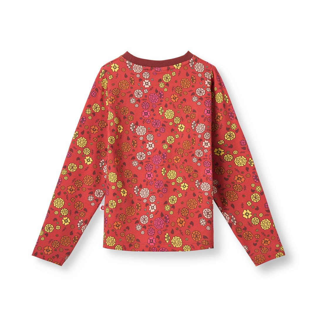 Gala langærmet bluse med blomster