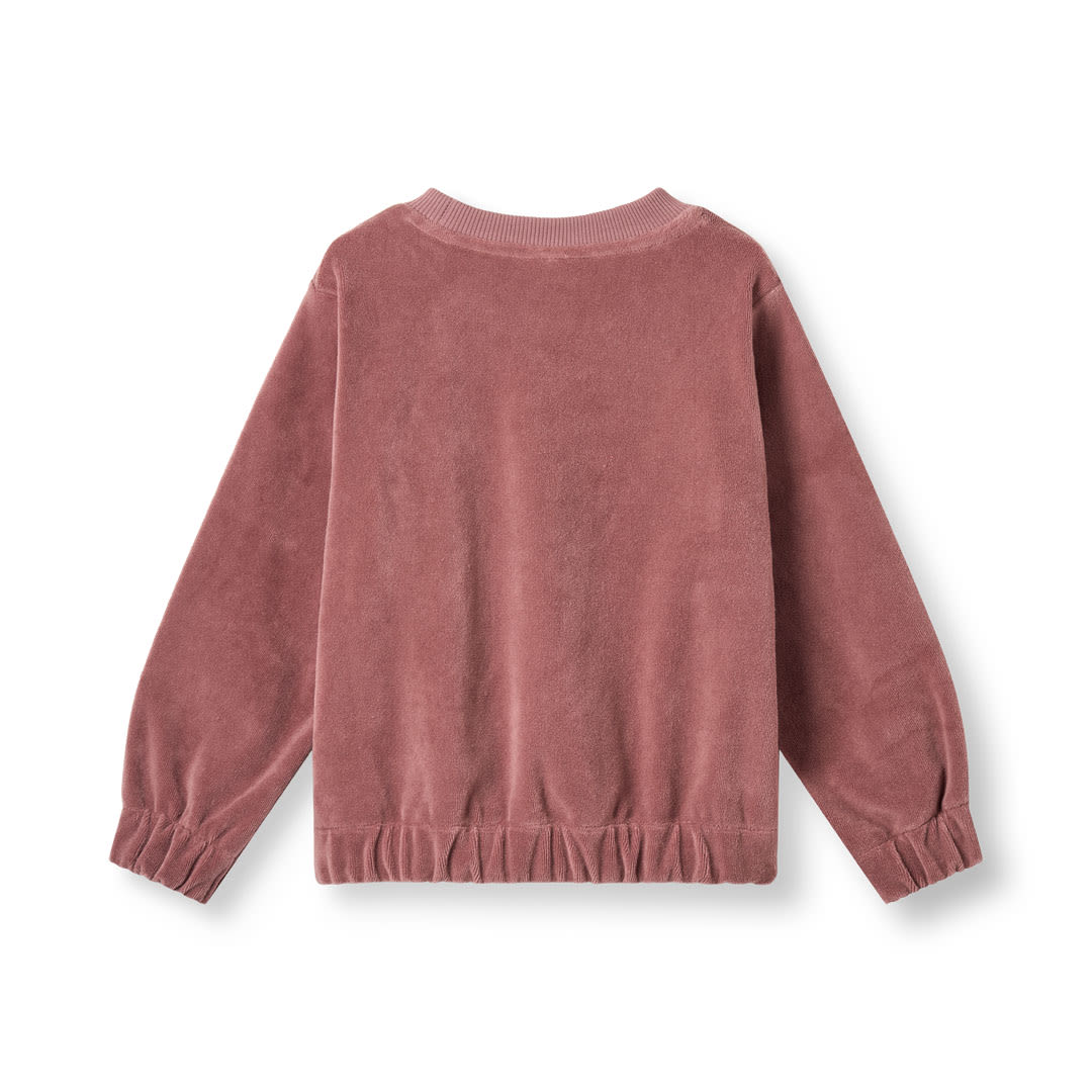Yapeen velour sweatshirt med æble