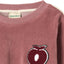 Yapeen velour sweatshirt med æble