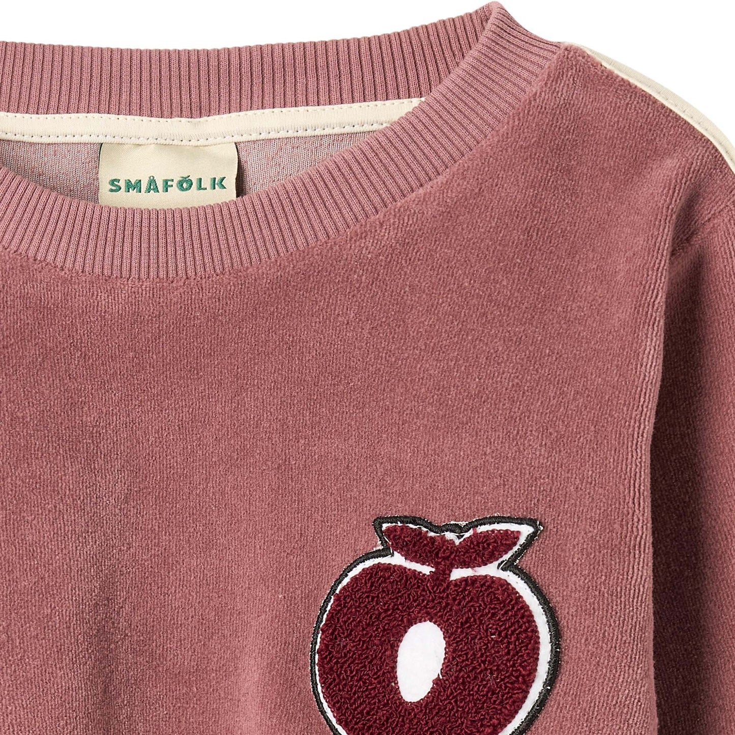 Yapeen velour sweatshirt med æble