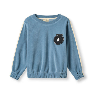 Yapeen velour sweatshirt med æble
