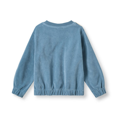 Yapeen velour sweatshirt med æble