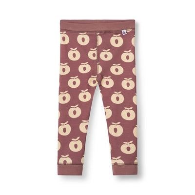 Elstar leggings til baby med æbler