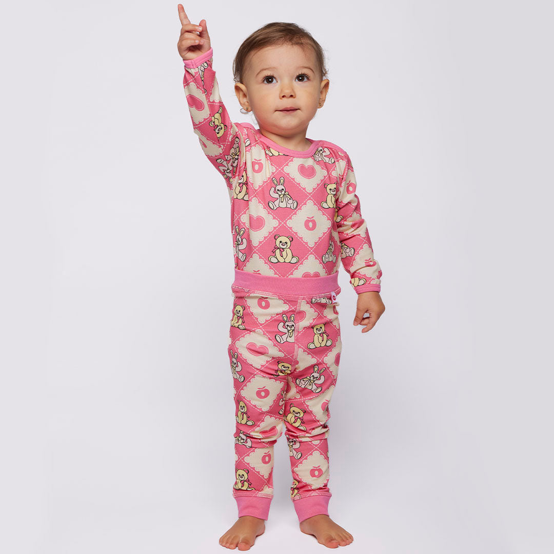 Elstar leggings til baby med bamser