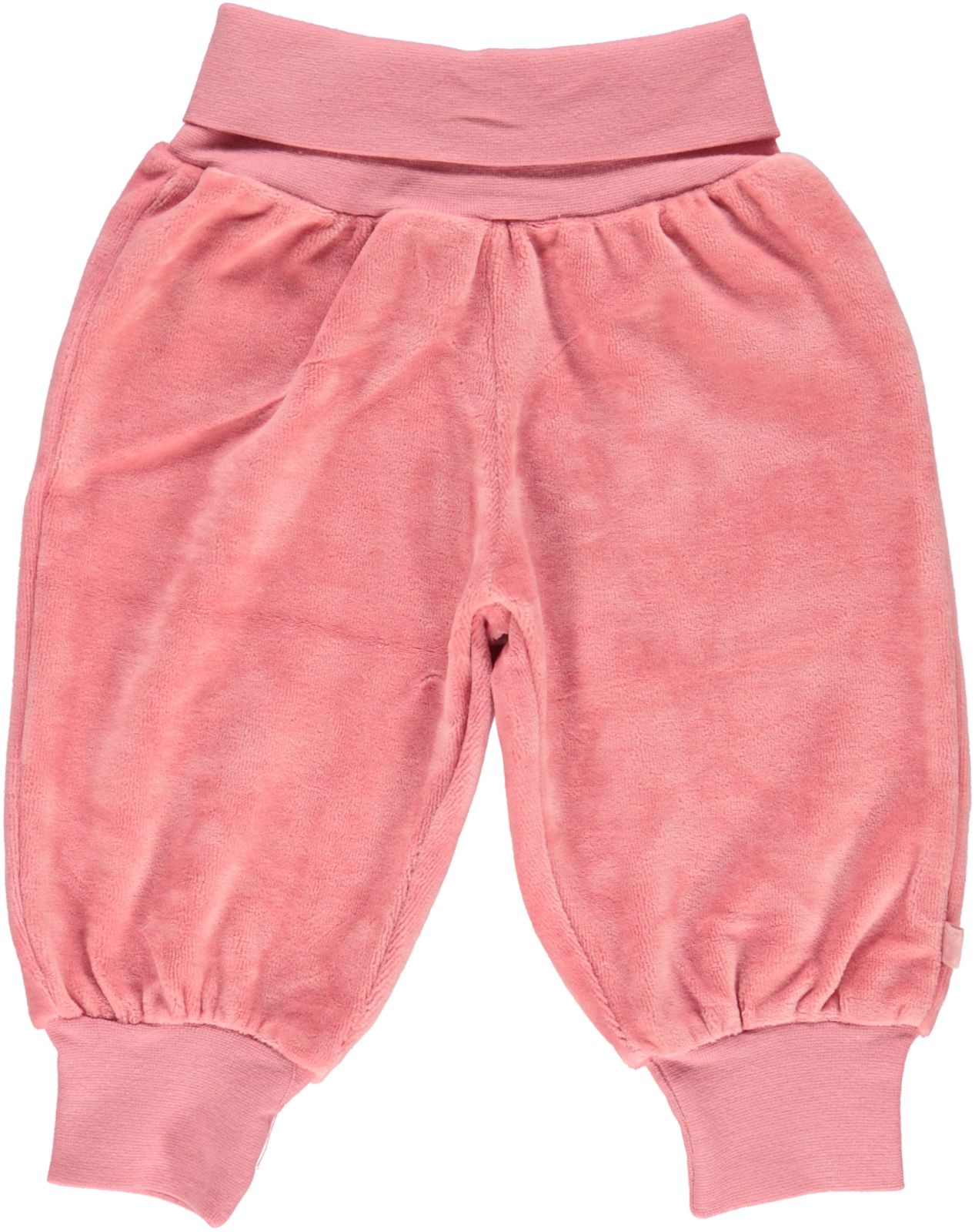 Velour Baby bukser med bred rib