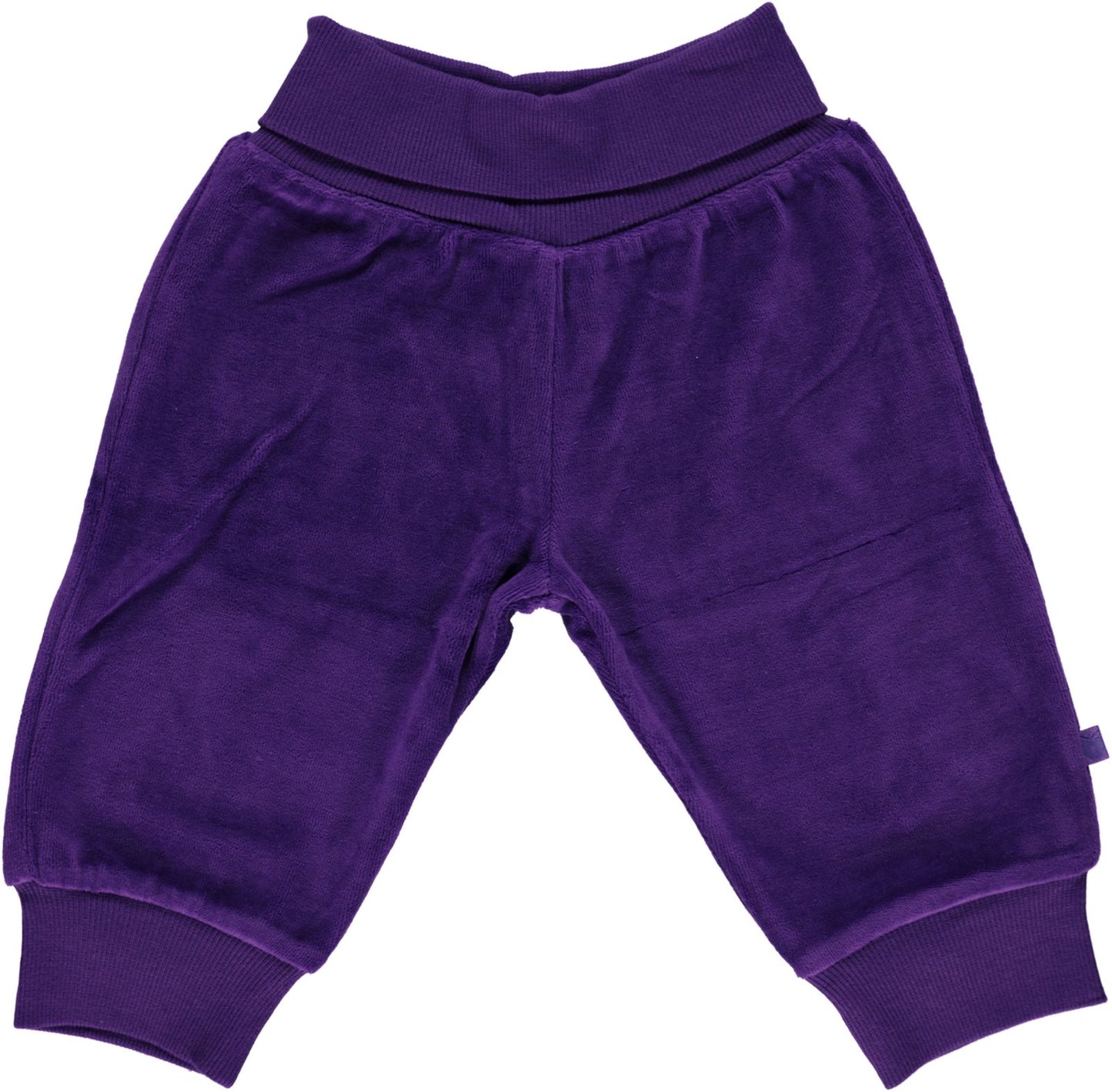 Velour Baby bukser med bred rib