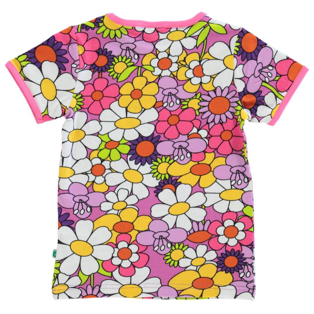 T-shirt med blomster