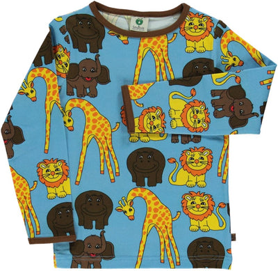 Langærmet t-shirt med dyr