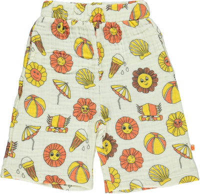 Shorts med sommerferie symboler