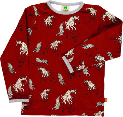Langærmet t-shirt med enhjørninger