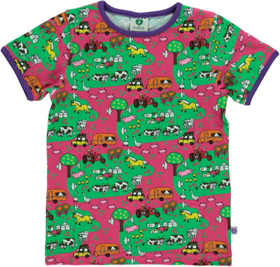 T-shirt med landskab