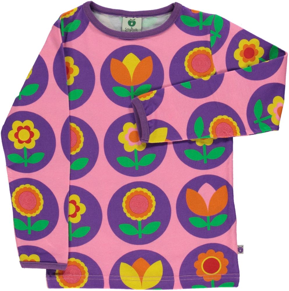 Langærmet t-shirt blomster print