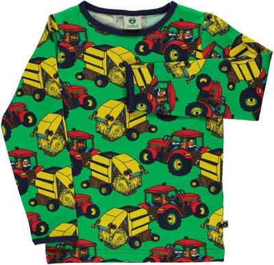 Langærmet bluse med traktor