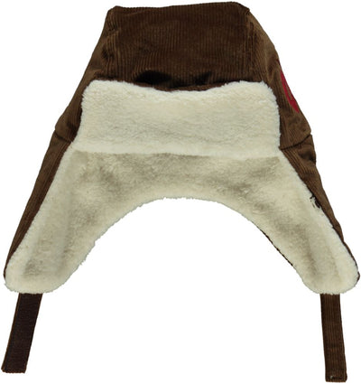 Corduroy hat with earmuff